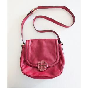 Tory Burch Crossbody Bag Red – Genuine Leather Shoulder Handbag